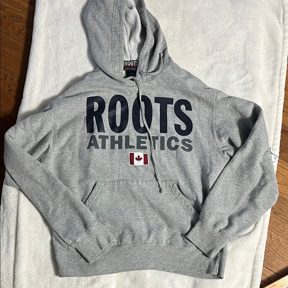 Roots Men's Gray Hoodie Sweater